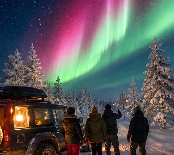 Caça a Aurora Boreal em Rovaniemi